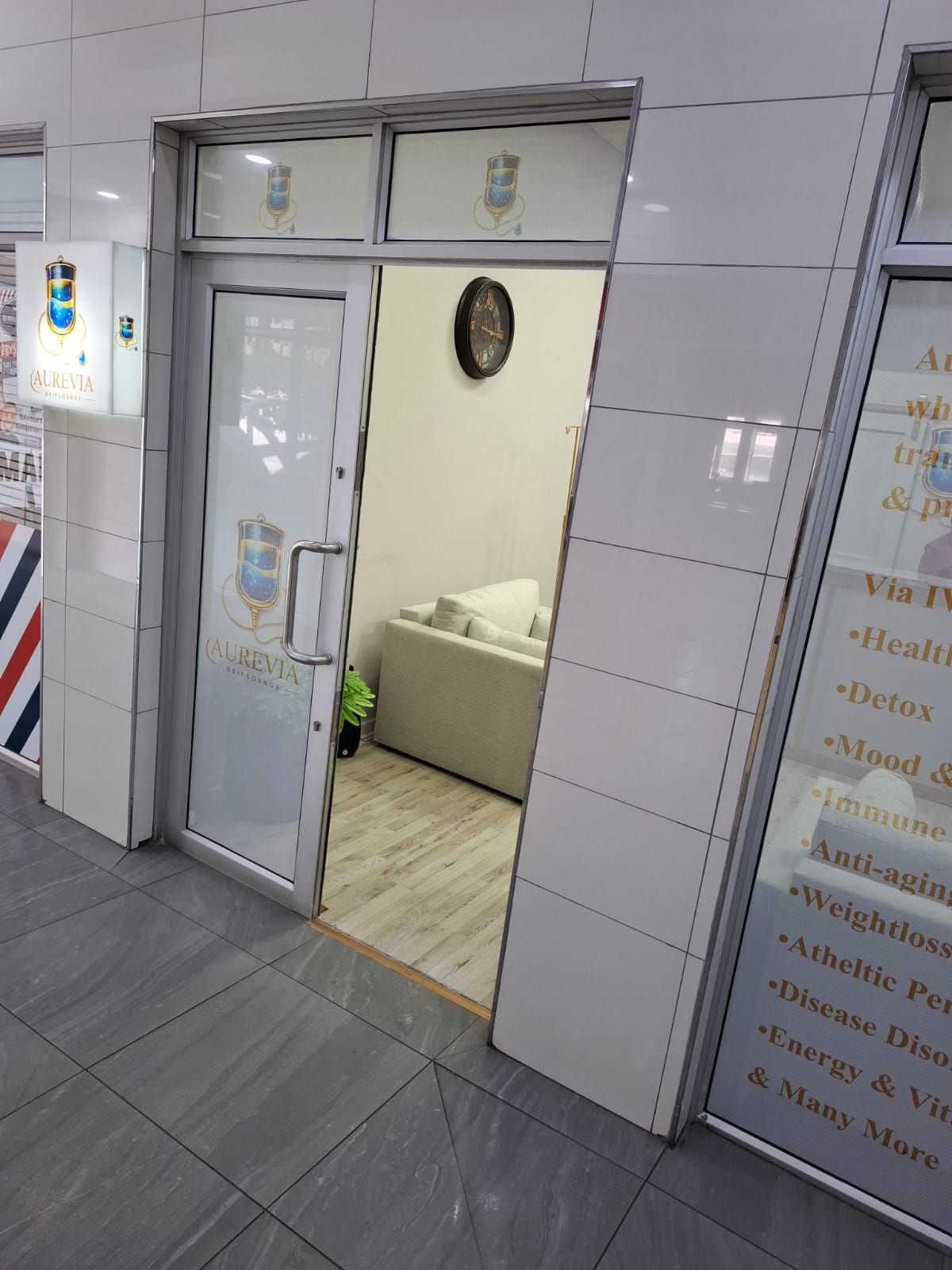 Aurevia Drip Lounge entrance